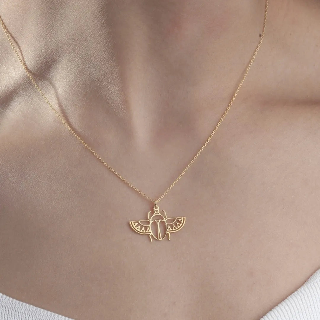 NIA Golden Scarab™ Necklace